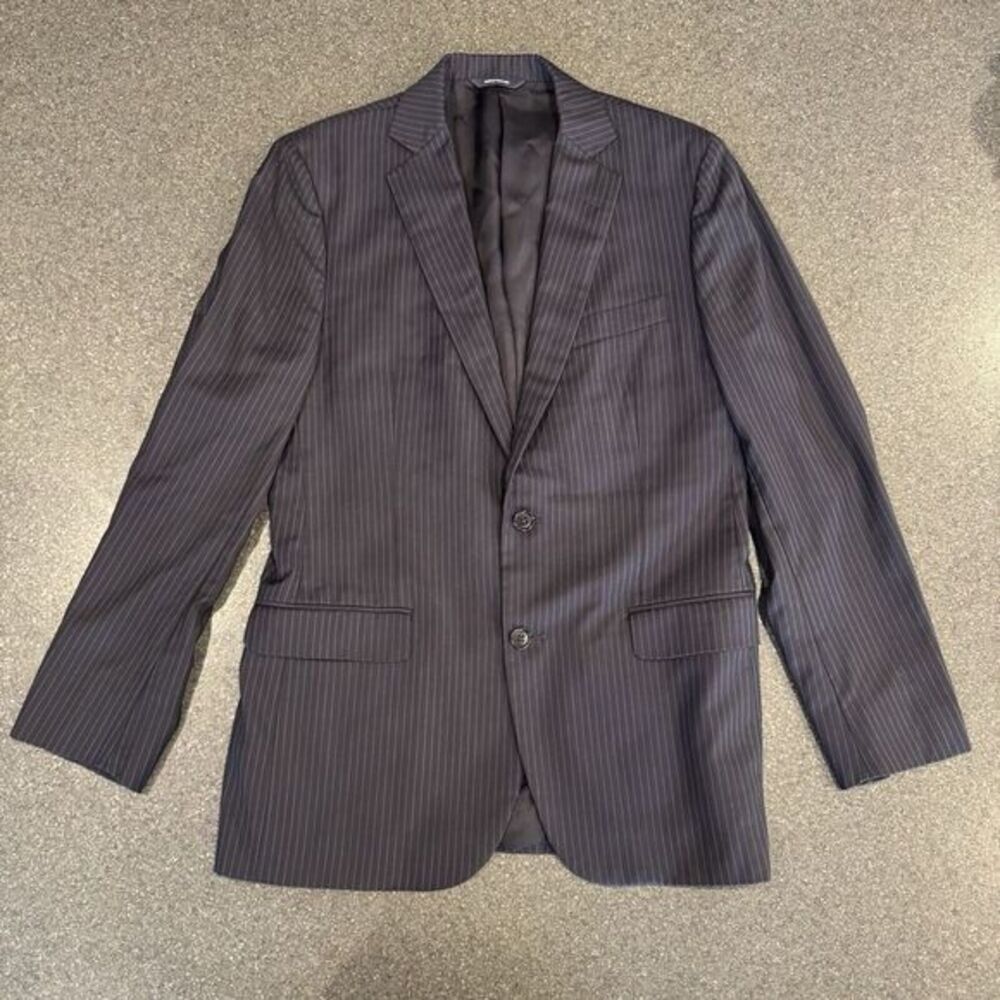 Brooks Brother Blue Pinstripe Wool Blazer Size 40R